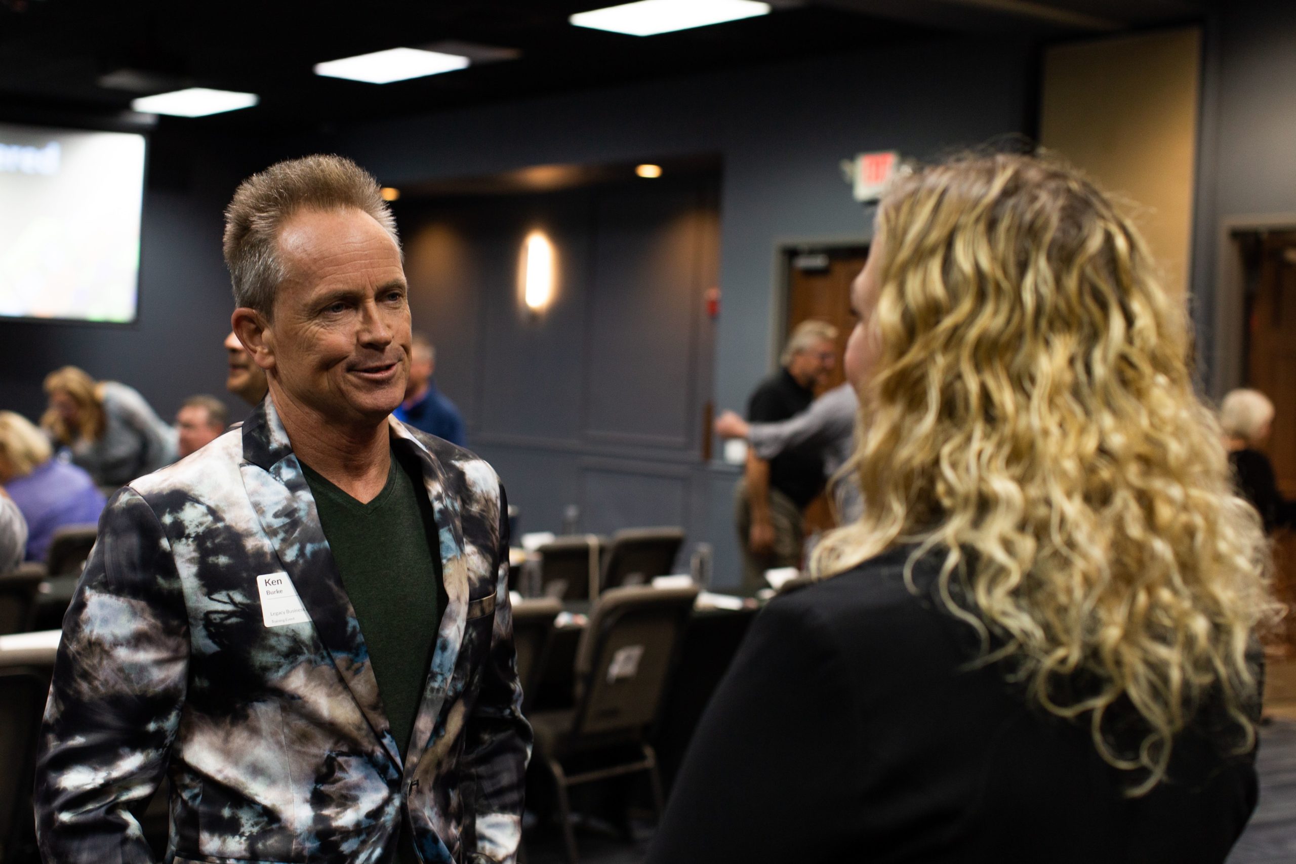 talking to a customer